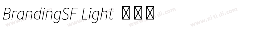 BrandingSF Light字体转换
